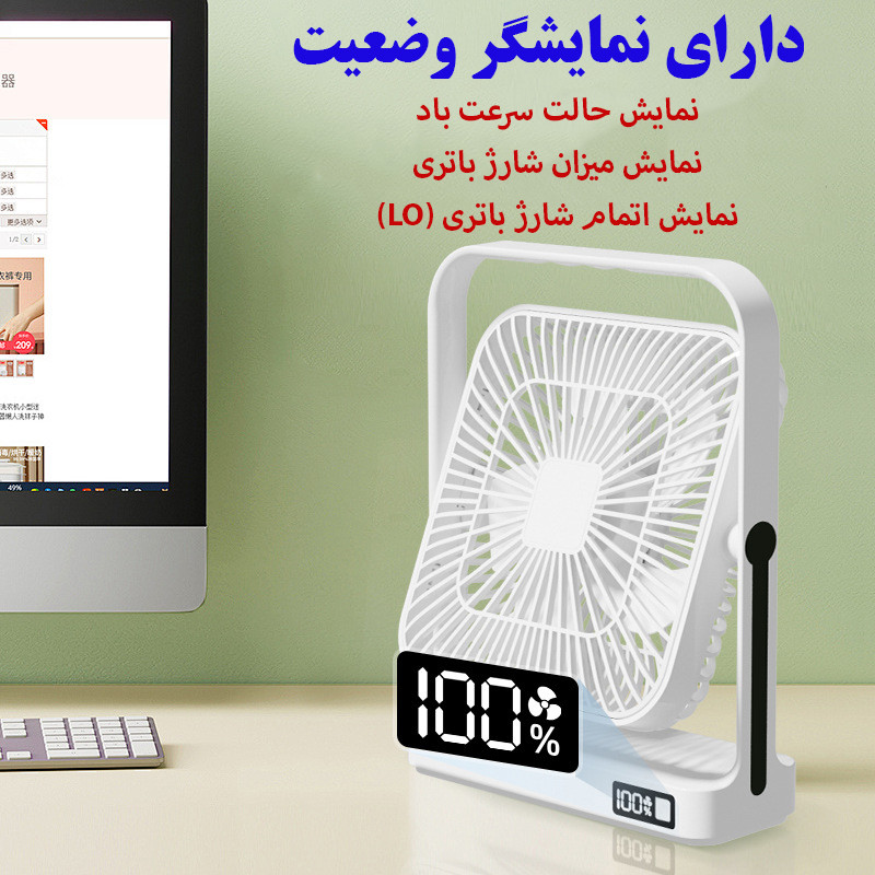 پنکه رومیزی مدل 360 درجه کد M09