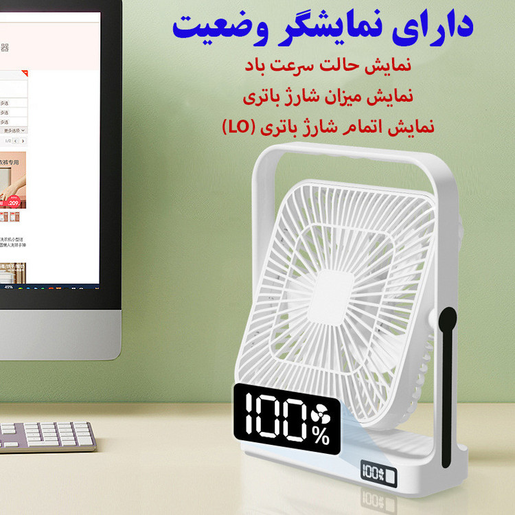 پنکه رومیزی مدل 360 درجه کد M09