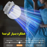 پنکه شارژی مدل ایستاده و رومیزی کد FZM-11 ظرفیت 8000 میلی آمپر ساعت