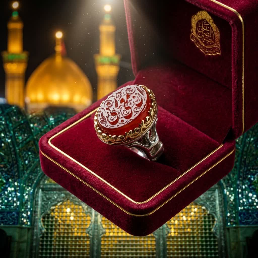انگشتر آلیاژی عقیق قرمز با حکاکی ان معی ربی با رکاب علی کد 1انگشتر عقیق قرمز با حکاکی اختصاصی "ان معی ربی"</h1>