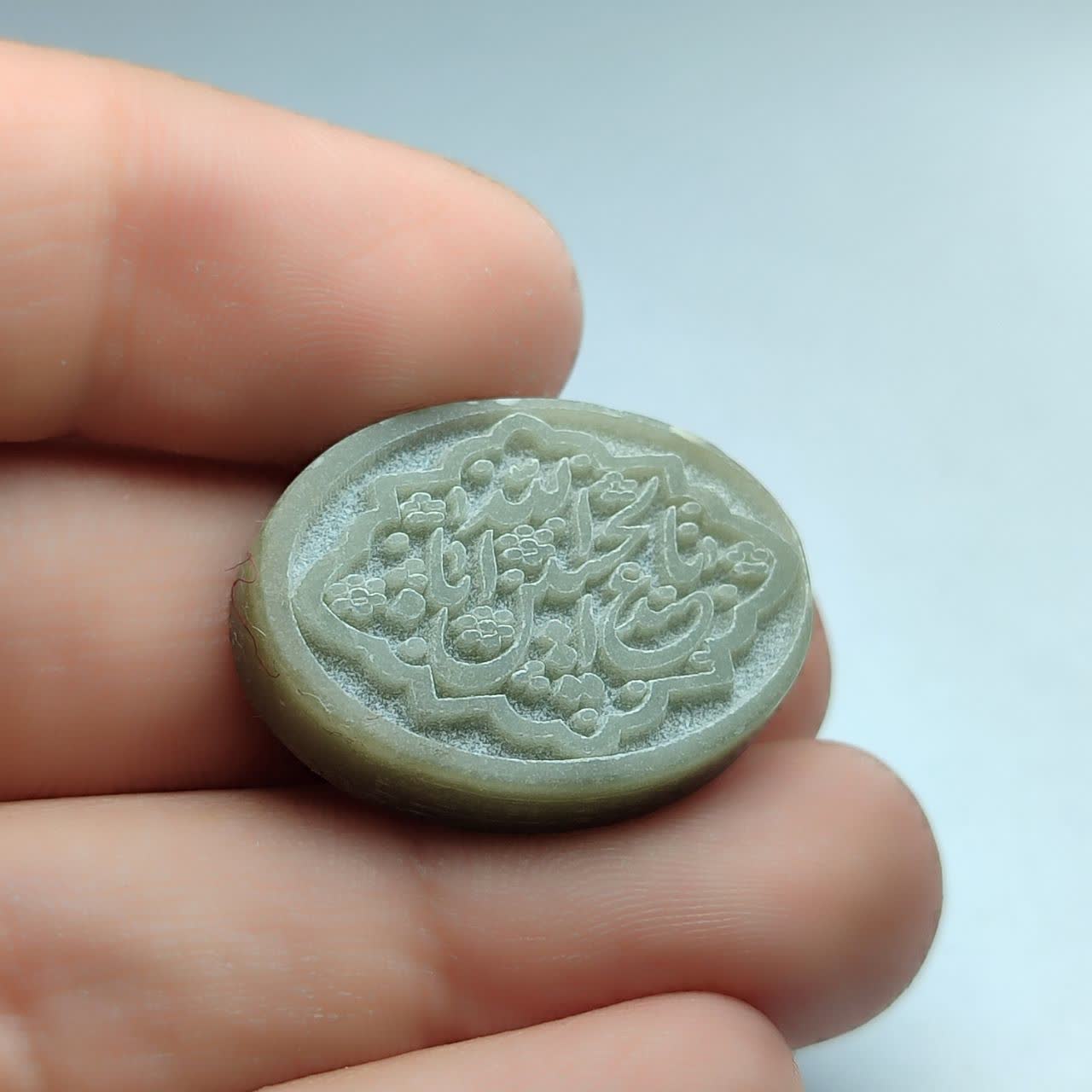 نگین یشم حکاکی یا اباعبدلله الحسین  کد 2481