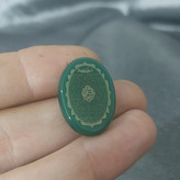 نگین عقیق سبز اصل و معدنی حکاکی زیارت عاشورا