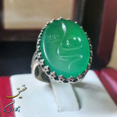 انگشتر نقره عقیق سبز اصل علی علیه السلام