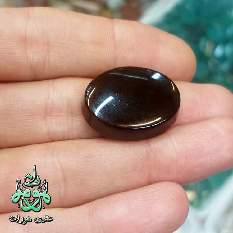 نگین عقیق سیاه اصل