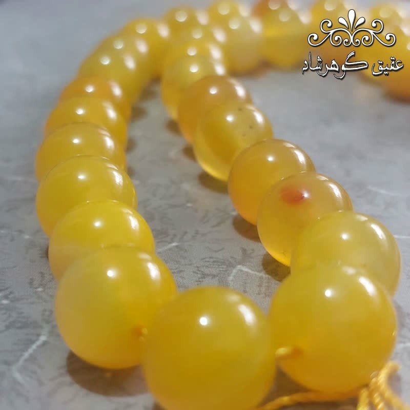 تسبیح عقیق شرف الشمس اصل 33 دانه
