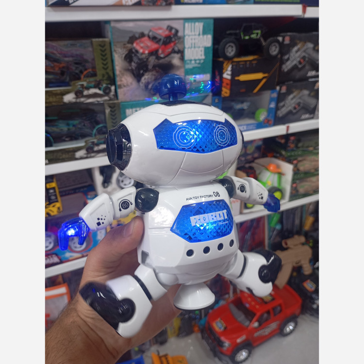 ربات موزیکال سر پنکه ای چرخشی چراغدار سیسمونی