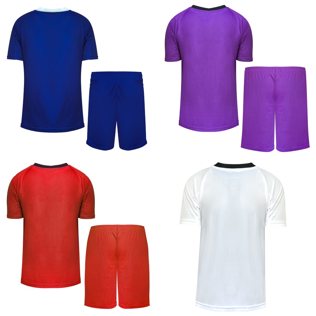 ست لباس تیمی یا تیشرت و شورت فوتبالی اعلا سایز M تا2XL