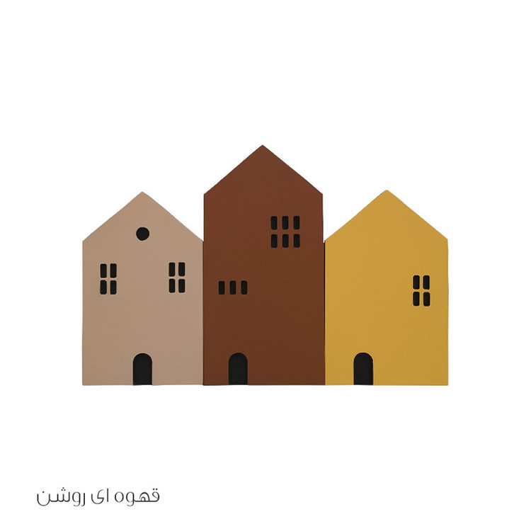 جامدادی رومیزی طرح خانه مدل MD035 مجموعه 3 عددی