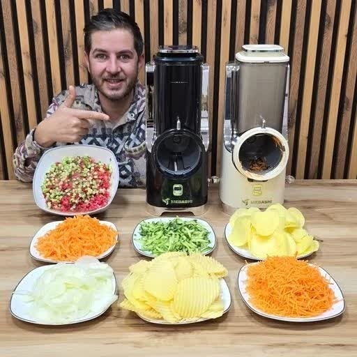 سالادساز رنده برقی مباشی ژاپن مدل ME-SM 1001 با رنده نگینی و ارسال رایگان