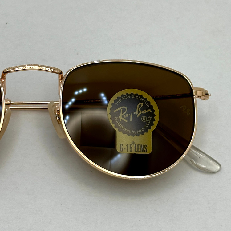 عینک آفتابی ریبن rayban شیشه سنگ قهوه ای طلایی کد rb 3958 - فول پک (ارسال رایگان)