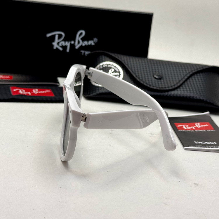 عینک آفتابی ریبن ویفرر ریورس سفید به همراه پک کامل rayban (ارسال رایگان)