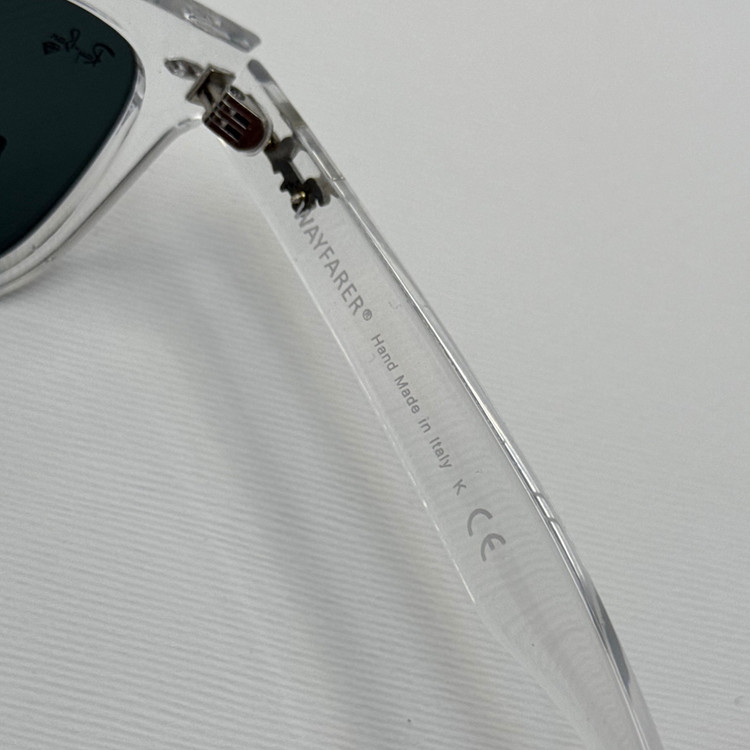 عینک ویفرر ریبن Rayban WAYFARER شفاف شیشه سنگ نشکن زد خش با پک کامل (ارسال رایگان)