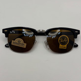 عینک آفتابی ریبن rayban کلاب مستر شیشه سنگ قهوه ای فریم نقره ای rb 3016 به همراه پک کامل (ارسال رایگان)