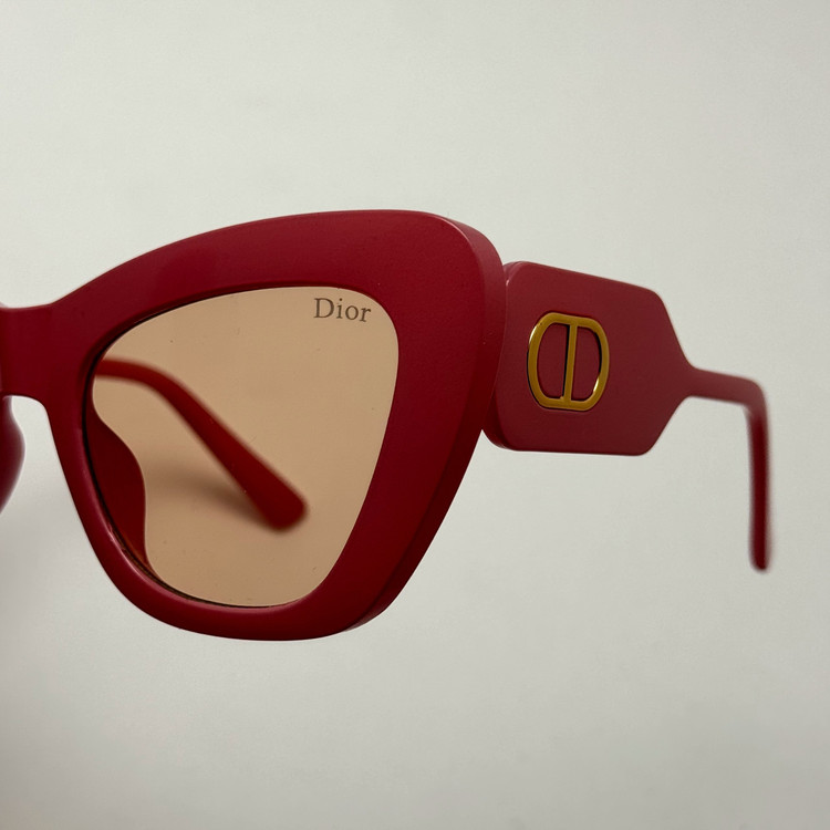 عینک آفتابی و شب زنانه پروانه ای دیور DIOR صورتی عدسی صورتی