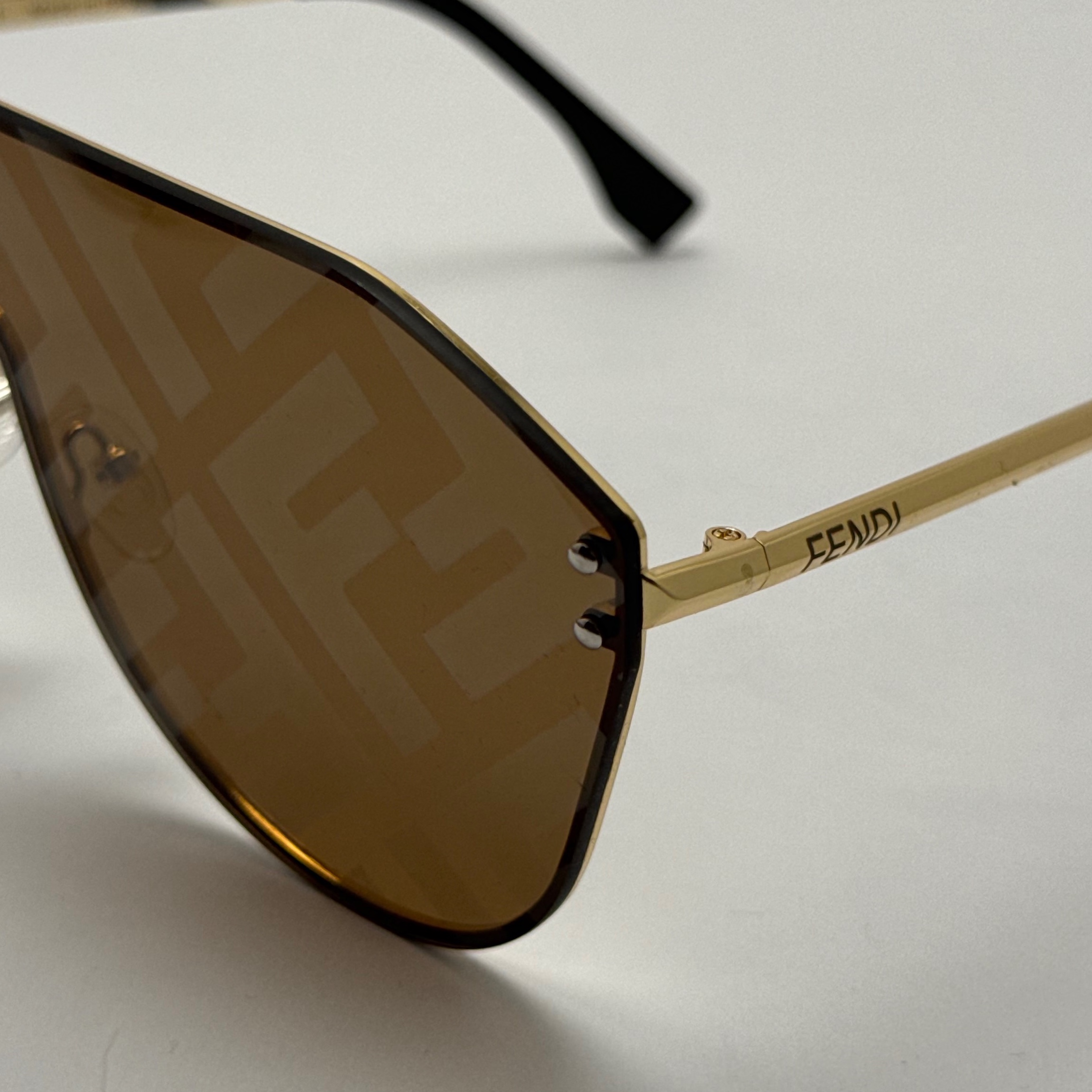 عینک آفتابی و شب فریم لس فندی FENDI قهوه ای کد 2 (ارسال رایگان)