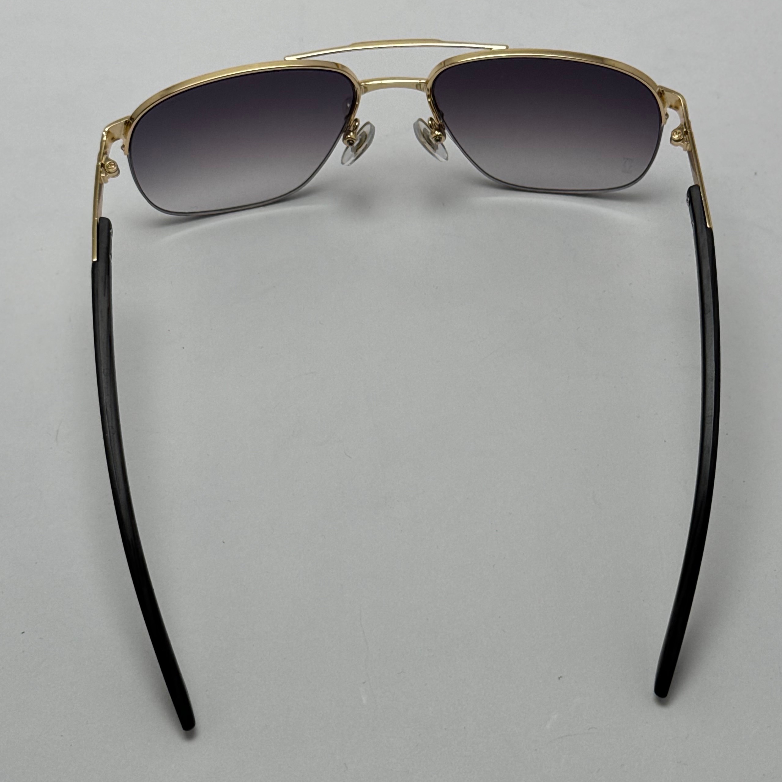 عینک آفتابی مردانه کارتیر Cartier مدل Santos آبی طلایی (ارسال رایگان)