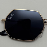 عینک آفتابی ریبن Ray-ban مشکی فریم طلایی کد RB 3556