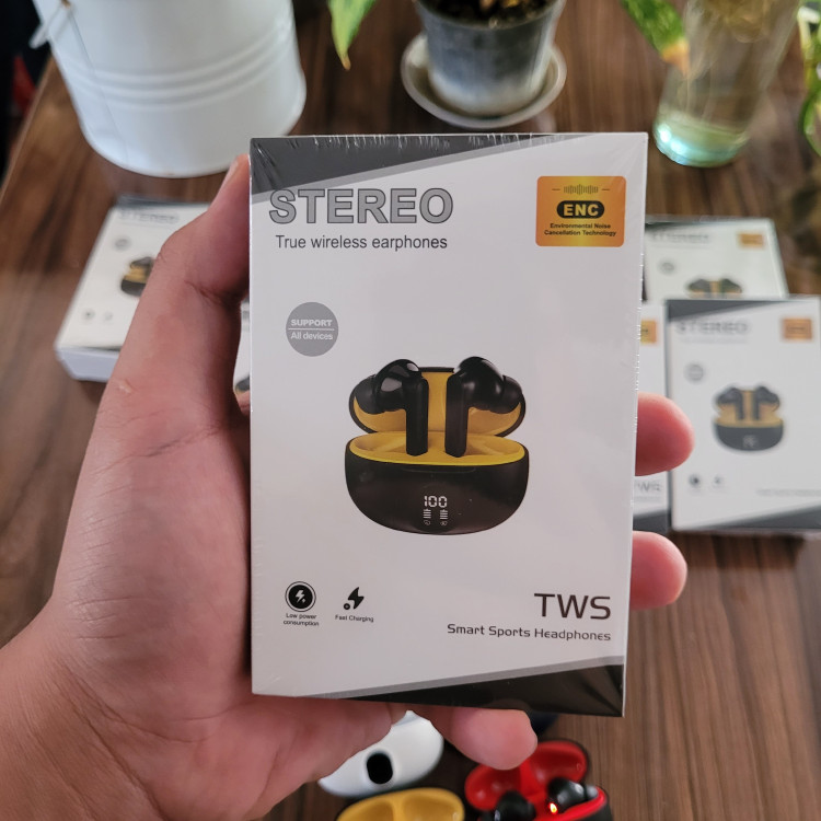 ایرپاد STEREO ضدآب پاوربانک دار کیفیت درجه یک بلوتوث نسخه5/3 صحفه نمایش دار ارسال فوری ایکس