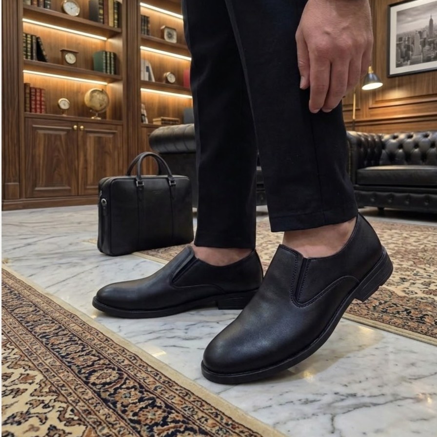 کفش مجلسی مردانه مدل کشی رنگ مشکی پرفرووش