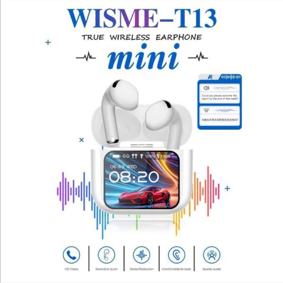 ایرپاد ویسمی مدل T13 نویز کنسلینگ / صفحه نمایشگر طرح اپل واچ فوق العاده باکیفیت پرفروش باحداقل سود ایکس