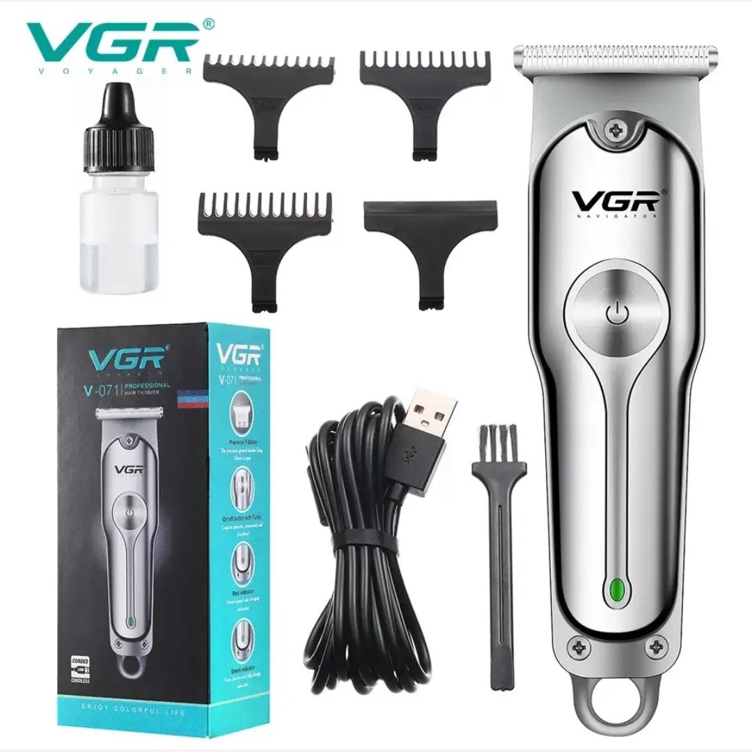 ماشین اصلاح VGR وی جی آر مدل 71 باکیفیت با تمام ملزومات پرفروش باحداقل سود ارسال رایگان *موزر*سه تیغ*مو زن بینی ایکس