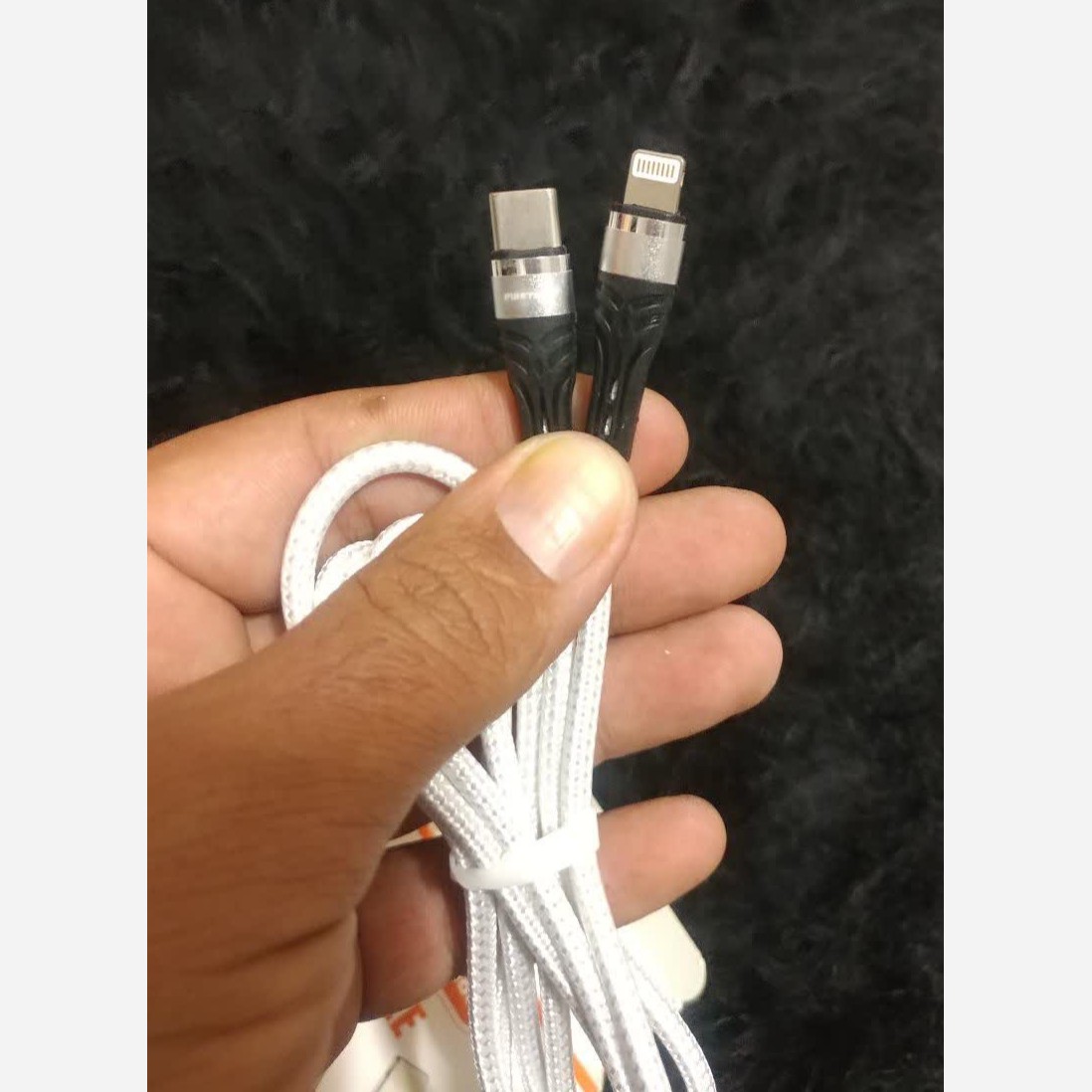 کابل شارژر لایتینگ / جنس کنفی / 20 وات / تایپ سی به لایتینگ / اپلی / پرفروش باحداقل سود / سیم شارژر آیفون ایکس
