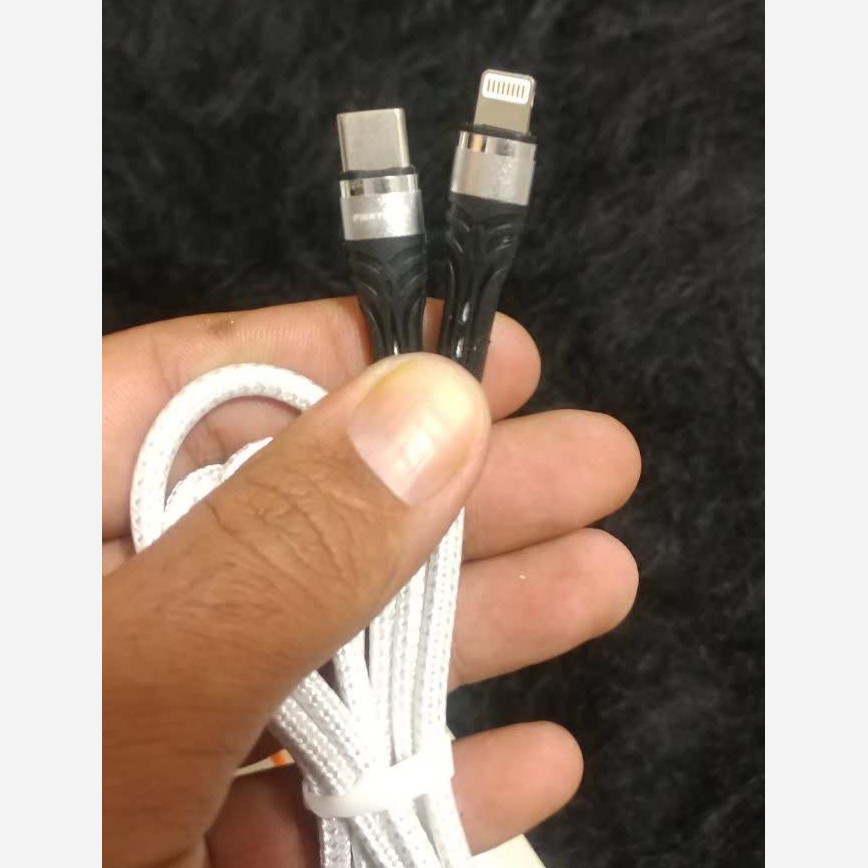 کابل شارژر لایتینگ / جنس کنفی / 20 وات / تایپ سی به لایتینگ / اپلی / پرفروش باحداقل سود / سیم شارژر آیفون ایکس