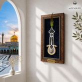 سنگ حرم امام حسین قاب طرح علم 20در38 با فاکتورسند اصالت سنگ
